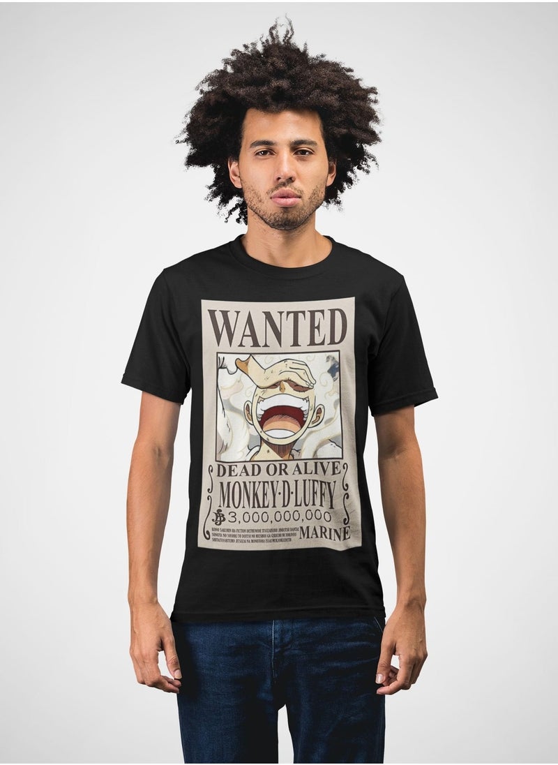 MERCH - تي شيرتات برسومات ملصقة لشخصية لوفي من سلسلة ون بيس Wanted Gear 5 - Image 1