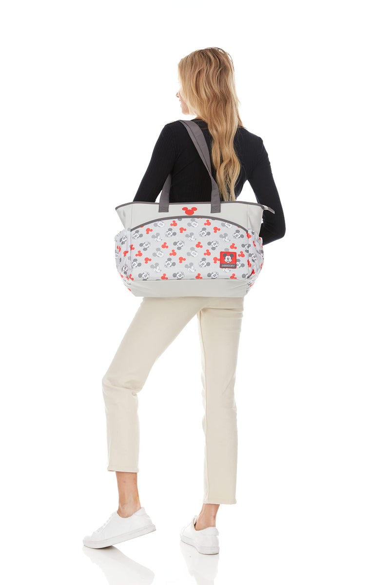 Disney Cudlie Diaper Tote Bag for Moms | Large Spacious Travel Diaper Tote for Baby Boy and Girl | 17-Inches Wide Multi-Functional Baby Bag with Cute Patterns - Image 4