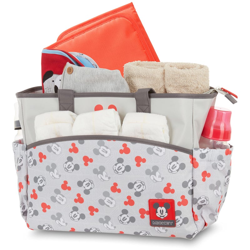 Disney Cudlie Diaper Tote Bag for Moms | Large Spacious Travel Diaper Tote for Baby Boy and Girl | 17-Inches Wide Multi-Functional Baby Bag with Cute Patterns - Image 3