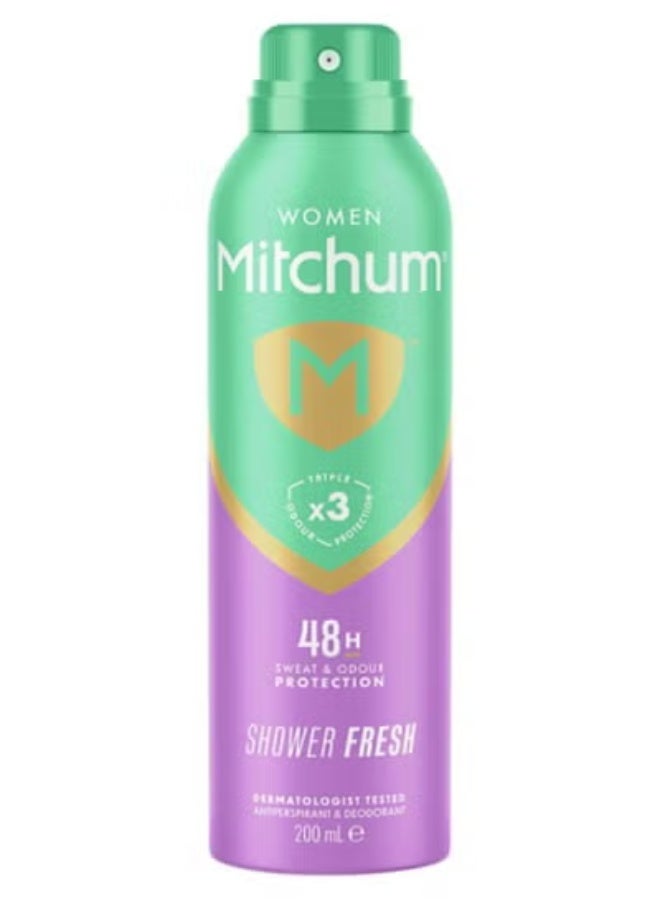 ميتشوم مزيل عرق بخاخ للنساء بحماية ثلاثية من الروائح تدوم 48 ساعة، برائحة منعشة، 200 مل - Image 2