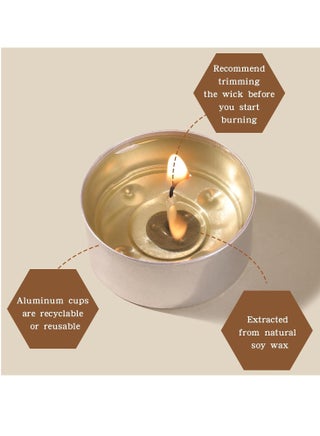 Candles 100pcs Wax Tea Light Candles  (4+ Hour Burn Time)  – Unscented & Long-Lasting - view 4