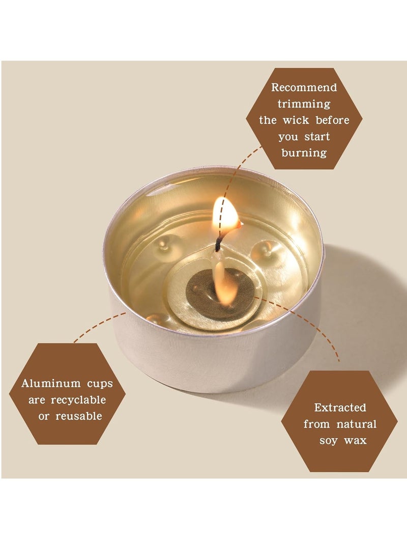 Rymel Candles 100pcs Wax Tea Light Candles  (4+ Hour Burn Time)  – Unscented & Long-Lasting - Image 4