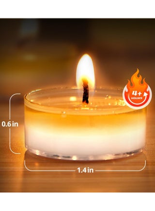 Candles 100pcs Wax Tea Light Candles  (4+ Hour Burn Time)  – Unscented & Long-Lasting - view 2