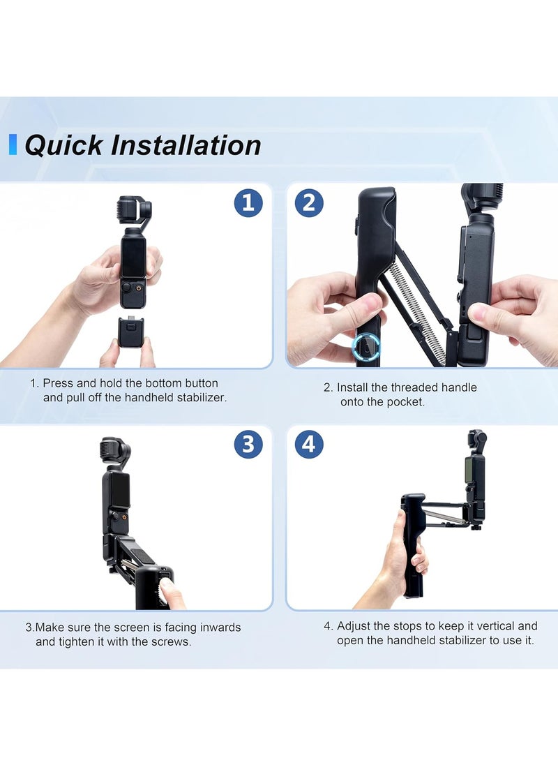 General OSMO Pocket 3 Handheld Stabilizer  Mini Z-Axis Anti-Shake Grip Grip Grip Case  DJI Osmo Pocket 3 Creator Combo Camera Accessories  Vlog, Live Shot Video  - Image 5