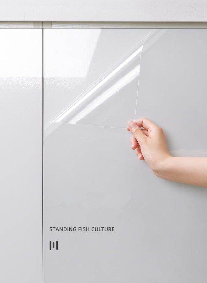 Assnit Wall Protector Clear Wall Protection Film Sticky Back Plastic Roll Adhesive Clear Cover Adhesive Sheets 30cmX300cm Vinyl Film Waterproof Oil-Proof for Furniture Book Cover Kitchen Stickers - Image 5