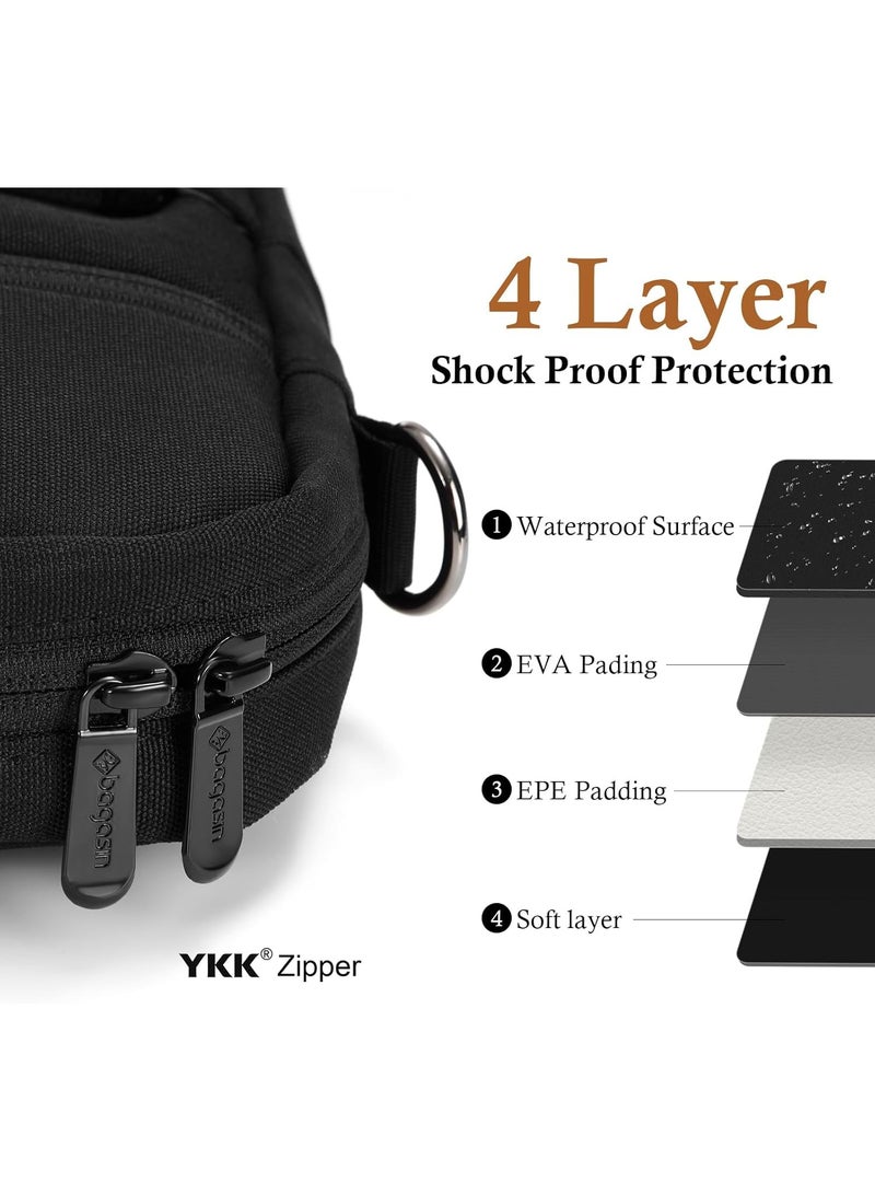 KASTWAVE Laptop Bag, Laptop Briefcase, Business Notebook Bag, Fits up to 15 15.6 16 Inch Laptop, Expandable Waterproof Shoulder Bag, Carry Bag, Notebook Bag, PC Computer Bag, Black - Image 2