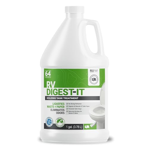 Unique RV Digest-It Classic RV Toilet Treatment - Eliminates Odors at the Source and Liquifies Waste - 64 Uses Per Bottle (128 oz) - Image 1