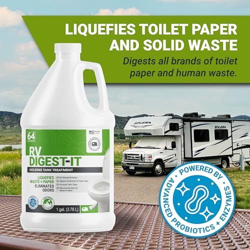Unique RV Digest-It Classic RV Toilet Treatment - Eliminates Odors at the Source and Liquifies Waste - 64 Uses Per Bottle (128 oz) - Image 3