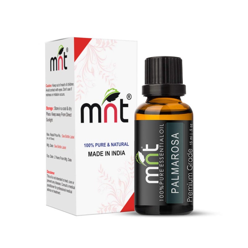 MNT Palmarosa Essential Oil 100% Pure Natural & Undiluted Therapeutic Grade for Aromatherapy, Skin moisture & Hydrates Dry skin (15ML) - Image 4