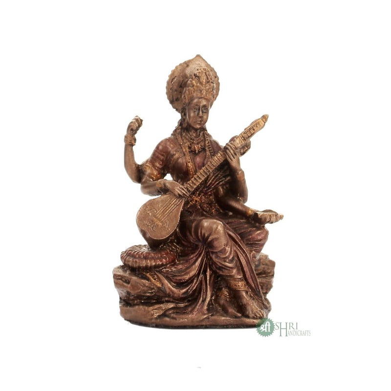 Profound Craft مجسمات الآلهة الهندوسية غانيش ولاكشمي وساراسواتي من الراتنج - مجموعة من 3 قطع للديكور المقدس والعبادة - Image 5