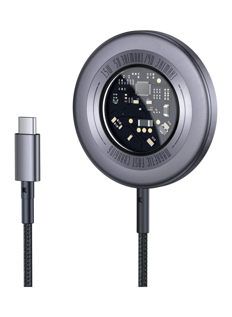 Captaintech SYOSI Magnetic Wireless Charger, Wireless Charging Pad 15W Fast for iPhone Magsafe Charger Compatible for iPhone 14/14 Pro/14 Pro Max/13/12 Series - Image 1