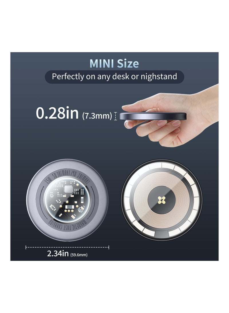 Captaintech SYOSI Magnetic Wireless Charger, Wireless Charging Pad 15W Fast for iPhone Magsafe Charger Compatible for iPhone 14/14 Pro/14 Pro Max/13/12 Series - Image 5