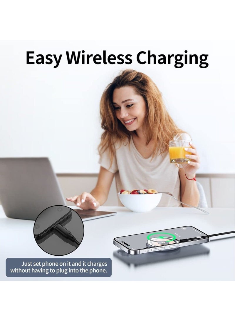 Captaintech SYOSI Magnetic Wireless Charger, Wireless Charging Pad 15W Fast for iPhone Magsafe Charger Compatible for iPhone 14/14 Pro/14 Pro Max/13/12 Series - Image 4