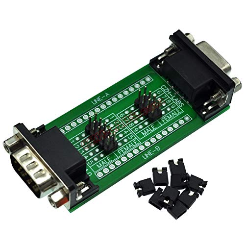 Electronics-Salon CZH-Labs D'sub DB9 Diagnostic Test Breakout Board, DSUB DB9 Connector Male to Female. - Image 2
