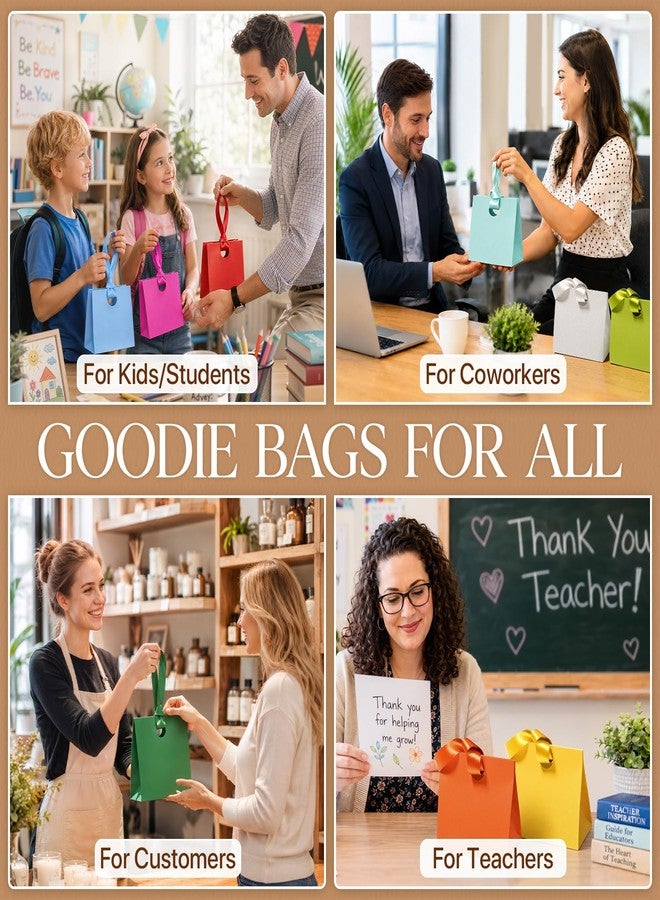 ANZNKU Small Gift Bags with Ribbon Handles Multicolor 10PCS Paper Gift Bags for Kids Candy Goodie Party Favor Jewelry, Reusable Gifts Wrap Bag Boxes for Birthday Party Baby Shower Wedding 7.9x3.5x7.1 - Image 4