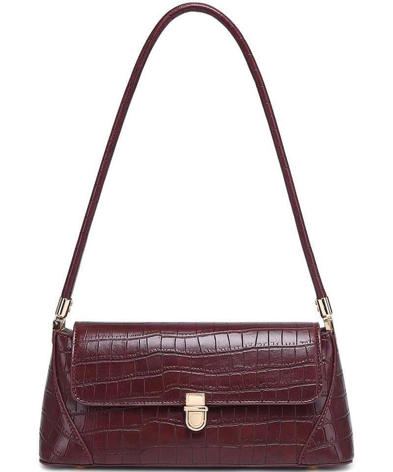 WSRYDJDL Shoulder Bags for Women Vintage Handbag Retro Classic Small Purse Cute Hobo Tote Handbag Mini Clutch Purse (Crocodile-Wine Red) - Image 1