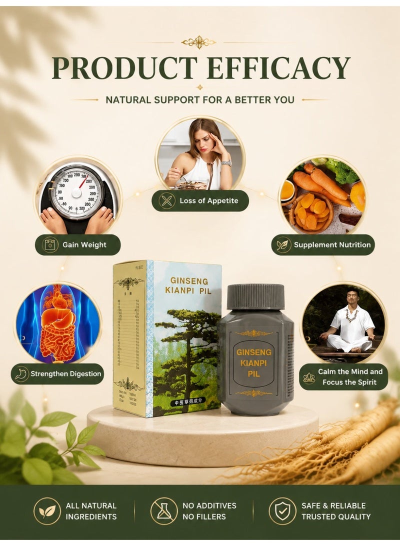 Ginseng Kianpi pill Original Ginseng Pills to Gain Weight, Muscle and Strength - Image 3