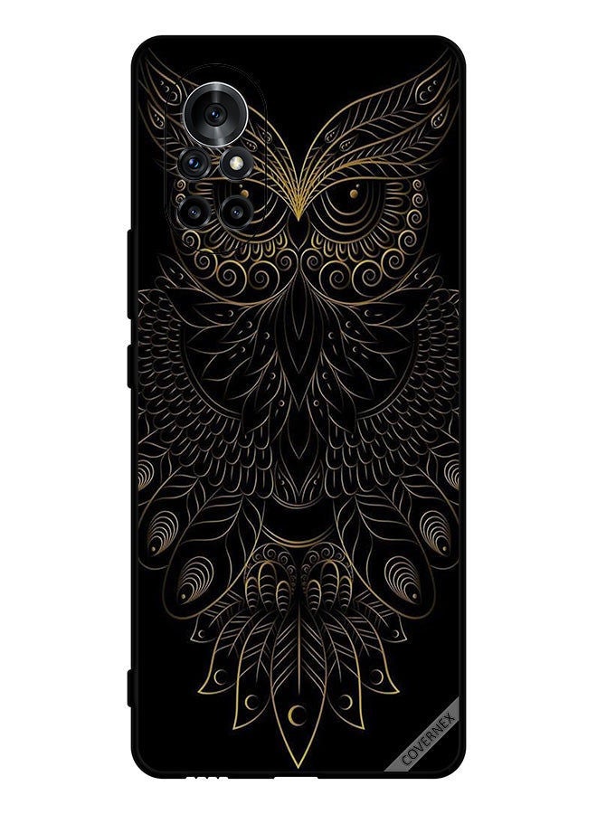 Covernex غطاء حماية لهاتف هواوي نوفا 8 بتصميم حديث لزهور وبومة فنية - Image 1