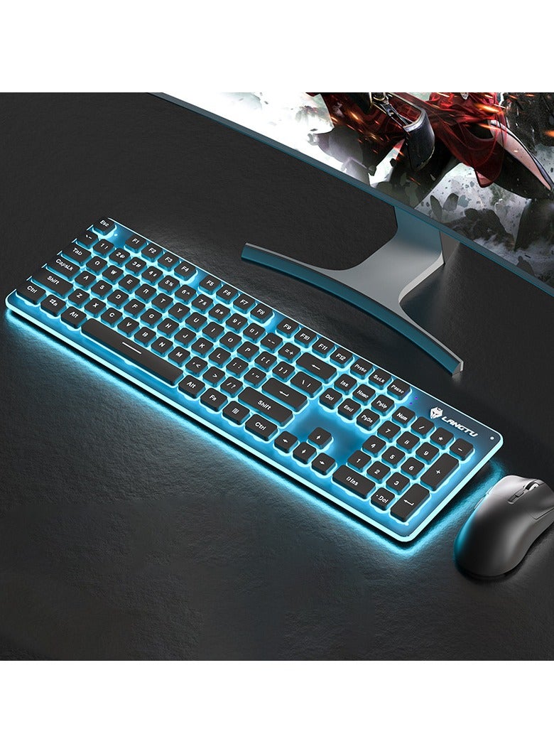 لانغتو LANGTU LT600 الميكانيكية الشعور الصامت اللاسلكي لوحة المفاتيح الكمبيوتر المحمول مكتب مقاوم للماء هدية لوحة المفاتيح الماوس مجموعة - Image 2
