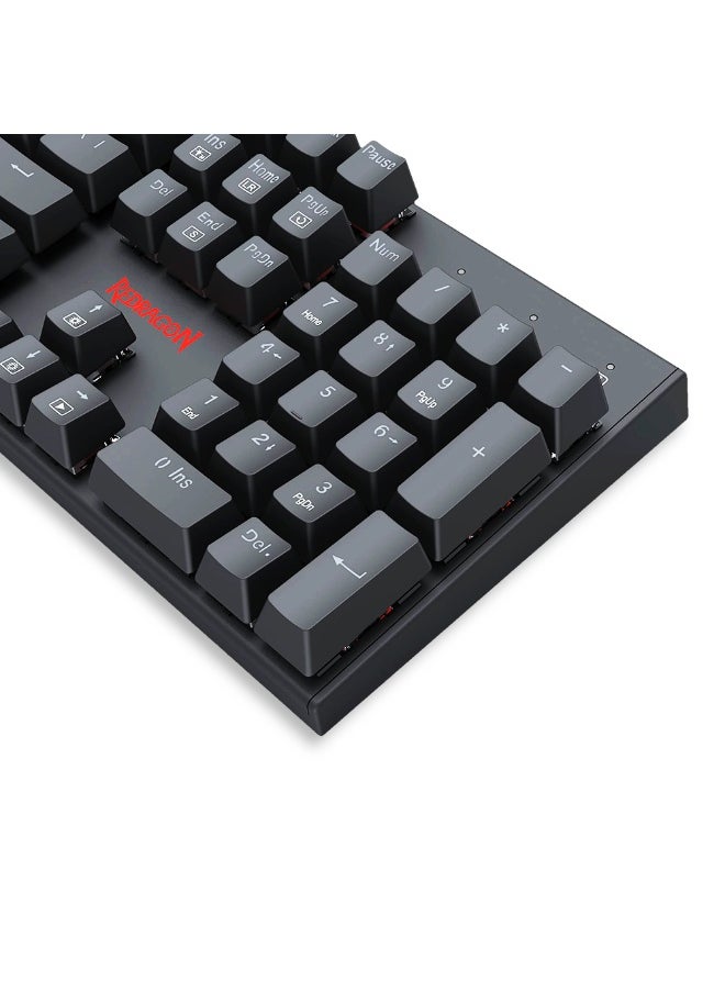 REDRAGON - Wired Gaming Keyboard K565E RUDRA Elite Edition, Full Rainbow key with high-precision machinery manufacture , Built-in Swappable Mechanical Keyboard and Dedicated Arrow Keys, for Use on PC, Laptop, Home, and Office - Red Switch - Image 1