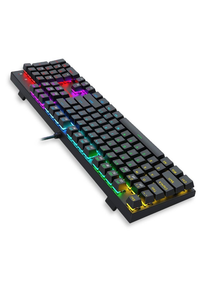 REDRAGON - Wired Gaming Keyboard K565E RUDRA Elite Edition, Full Rainbow key with high-precision machinery manufacture , Built-in Swappable Mechanical Keyboard and Dedicated Arrow Keys, for Use on PC, Laptop, Home, and Office - Red Switch - Image 1
