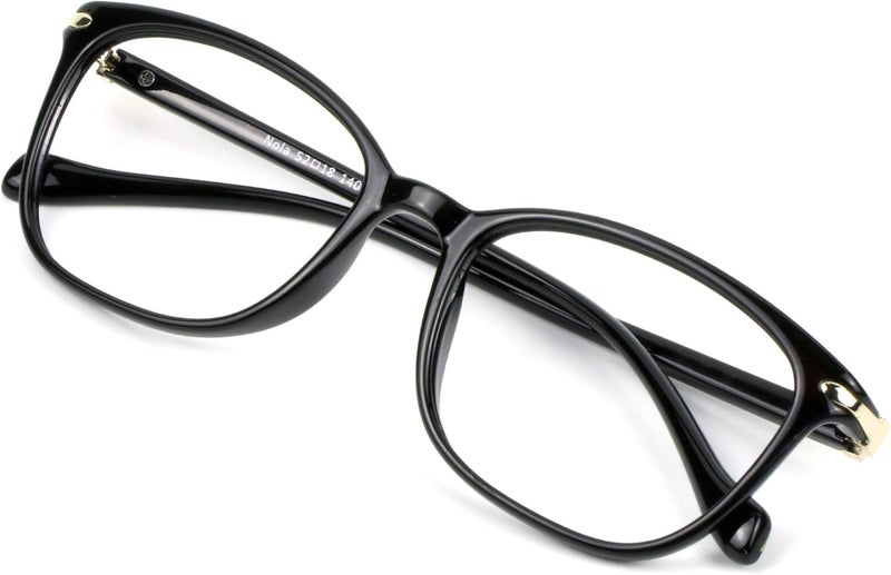 VisionGlobal Blue Light Blocking Glasses for Women/Men, Anti Eyestrain, Computer Reading, TV Glasses, Stylish Square Frame, Anti Glare(Black,+1.75 Magnification) - Image 1