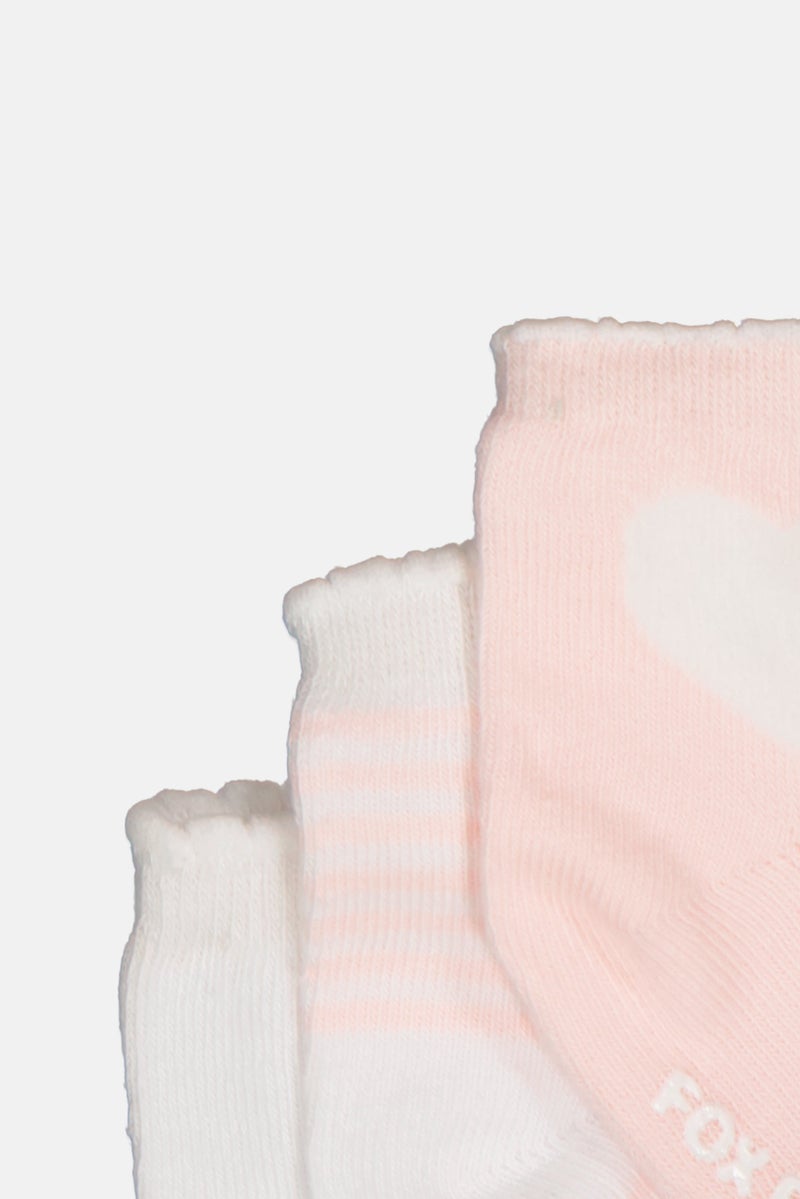 Fox Toddlers Girl 4 Pairs Printed Socks, Multicolor - Image 2