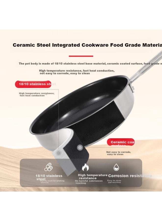 Ballarini Balalini Titanium-containing Ceramic-coated Non-stick Frying Pan, Zero Fluorine Coating, Stainless Steel Flat Bottom Pan, Compatible With Induction Cookers, 24cm, Ancon - Image 3