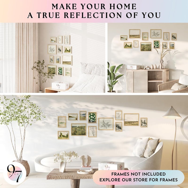 97 Decor 97 ديكور ريفي فرنسي قديم - بوسترات قديمة، مطبوعات فن جدار مزرعة فرنسية، صور نباتية زهرية مزاجية، لوحات مناظر طبيعية عتيقة للمنزل وغرفة النوم (غير مؤطرة) - Image 4
