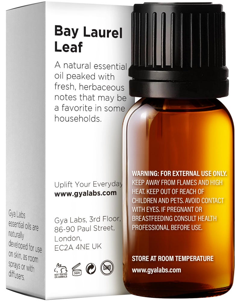 Gya Labs Bay Leaf Essential Oil for Diffuser - 0.34 Fl Oz - 100% Natura Bay Laurel Oil for Hair, Candle Making - Spicy, Herbaceous Scent - Image 2