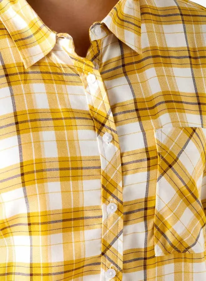 Lee Cooper Lee Cooper Checked Shirt with Long Sleeves and Pocket