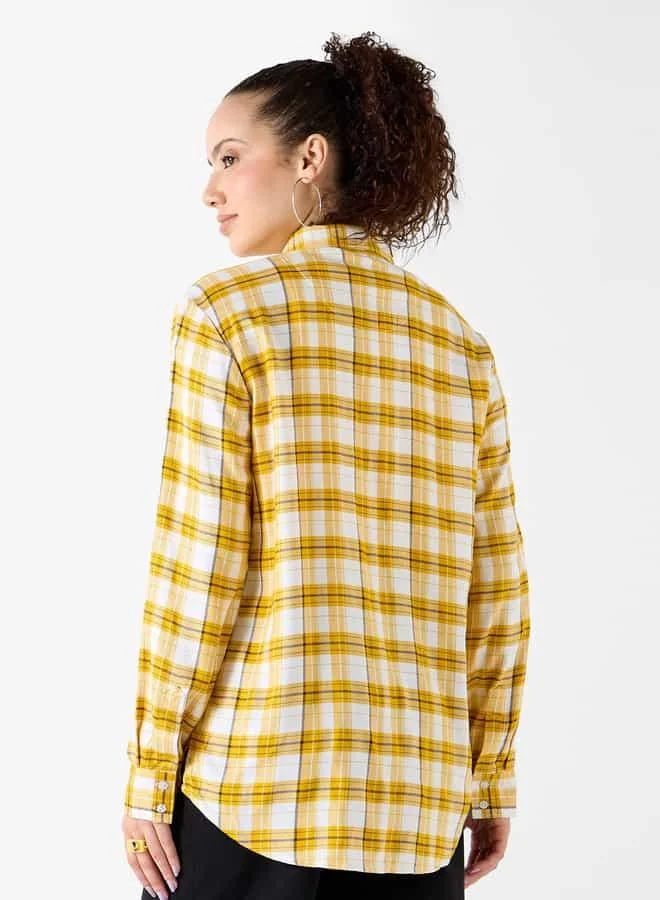 Lee Cooper Lee Cooper Checked Shirt with Long Sleeves and Pocket