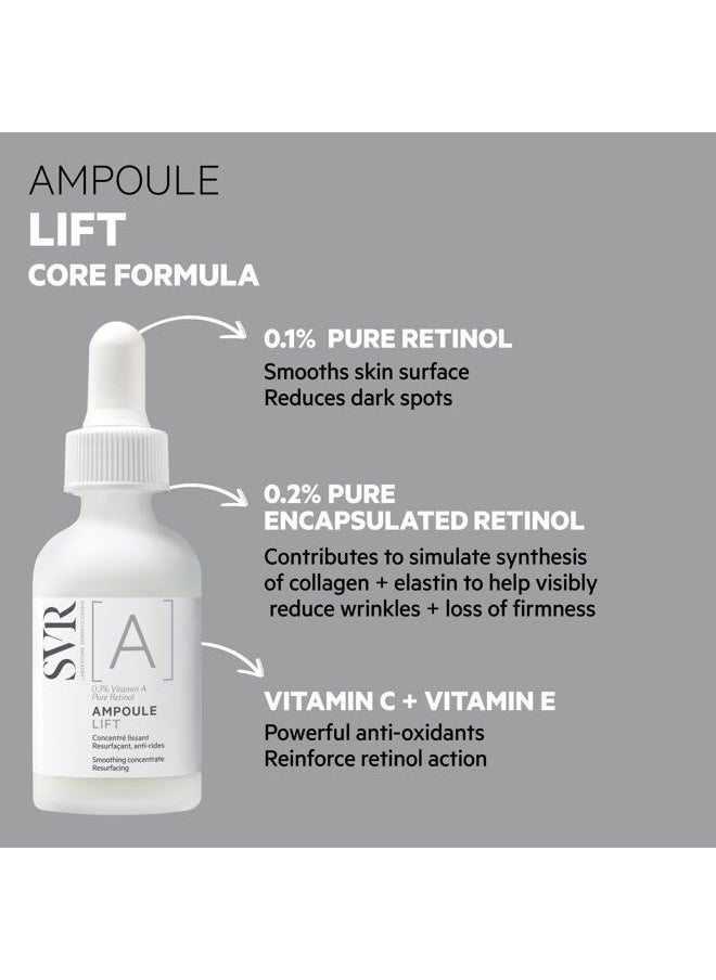 SVR - Pure Retinol Face Serum. Improves Firmness Of Skin And Evens Skin Tone. Facial Serum That Helps To Visibly Reduce The Appearance Of Fine Lines & Dark Spots, 1 Fl.oz. - Image 1