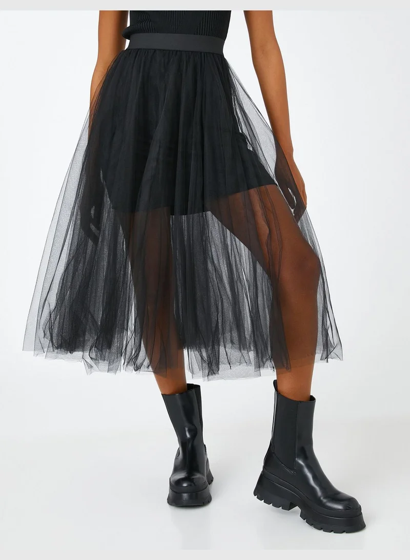 KOTON Midi Tulle Skirt