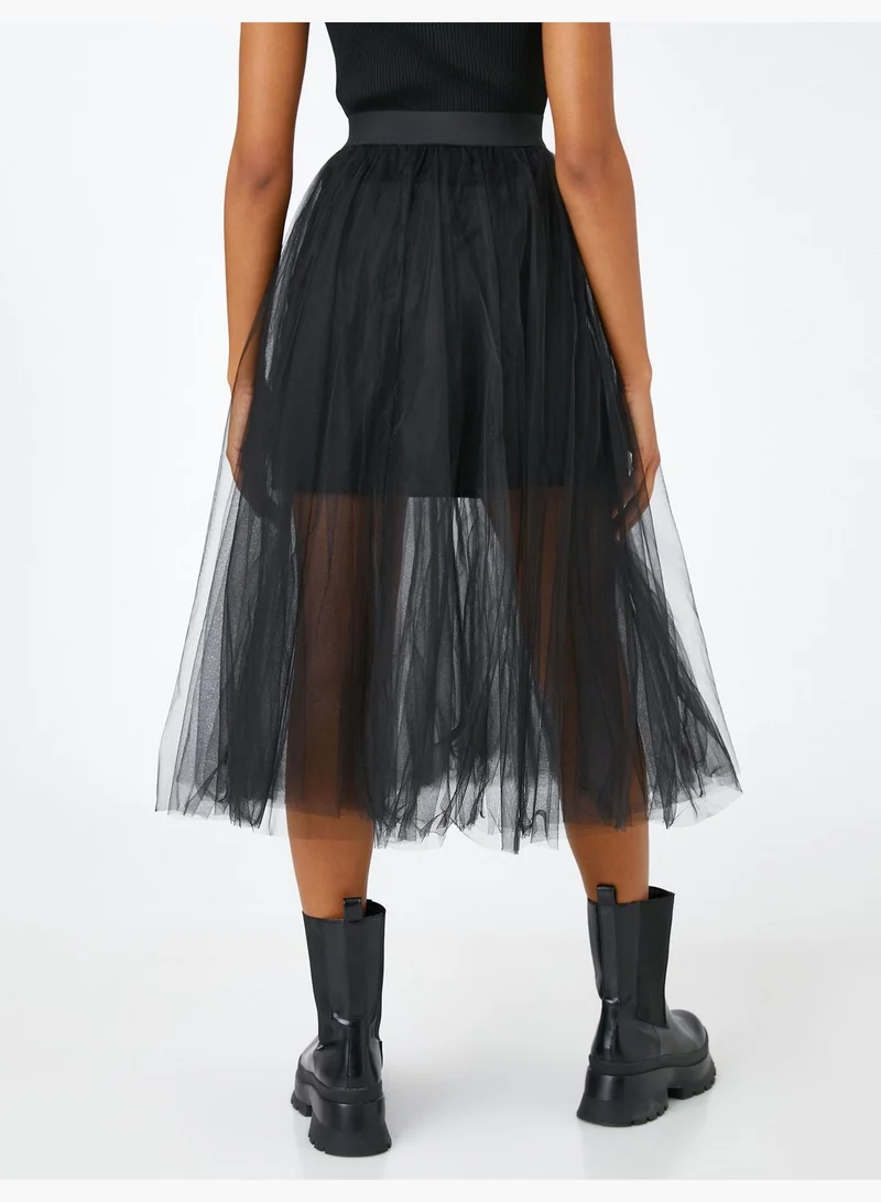 KOTON Midi Tulle Skirt