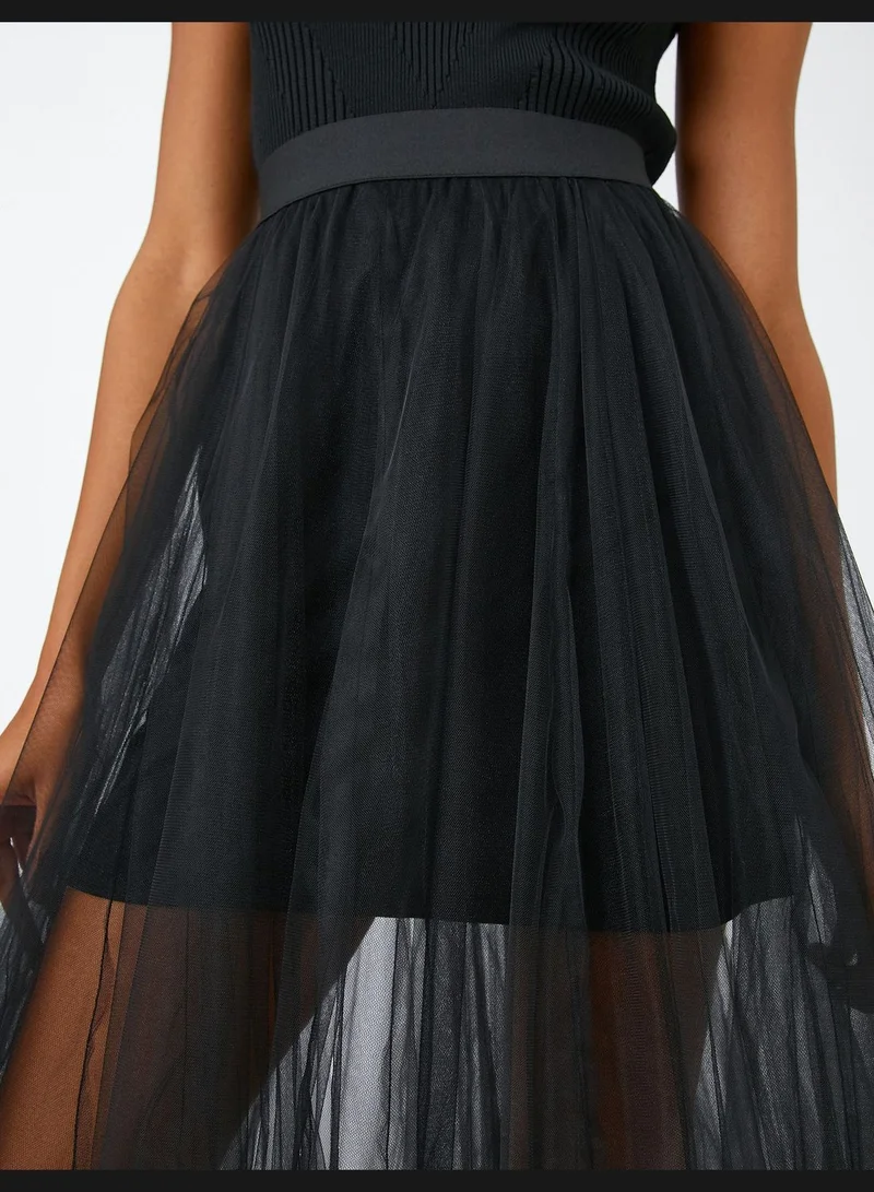KOTON Midi Tulle Skirt
