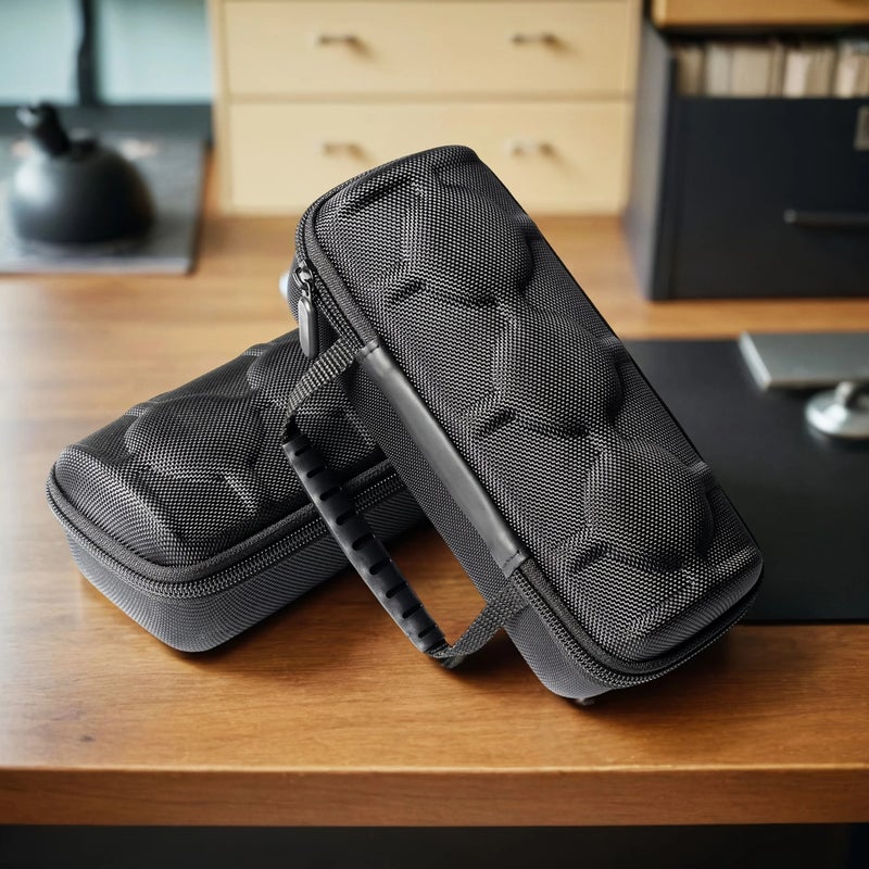 3/5 Slot Travel Watch Box, Hard Shell with Soft Velvet Lining, Shockproof, Pressure-Resistant Black Nylon Storage Case - Image 5