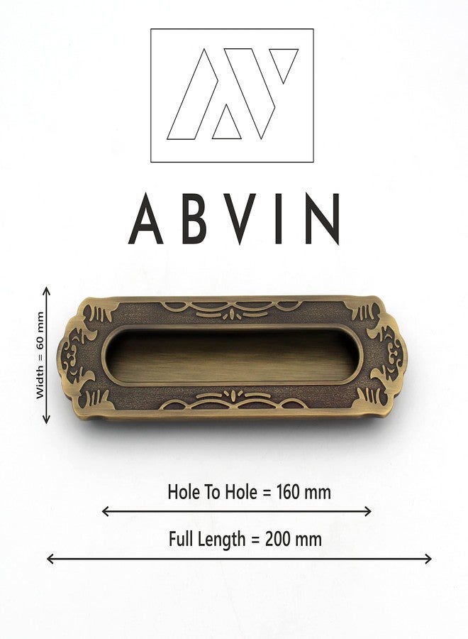 ABVIN Vintage Antique Concealed Sliding Door Handle and Drawer Handles, Door Handle and Concealed Door Pull Handle, Handles for Sliding wardrobes (1 Pcs) (8 INCH) - Image 2