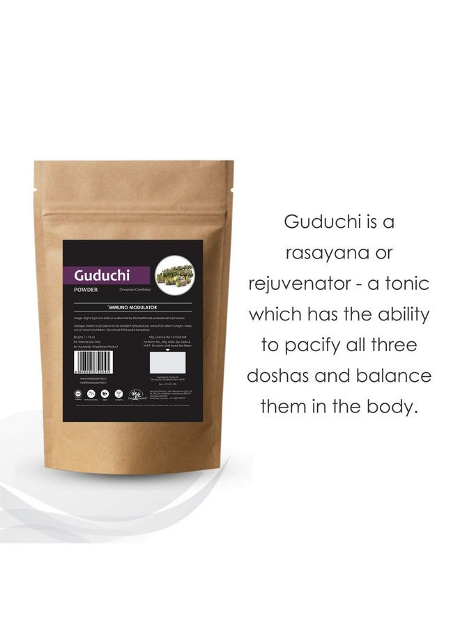 Herb Essential مسحوق جودوتشي/غيلوي النقي من الأعشاب (تينوسبورا كورديفوليا) 50 جرام - Image 2