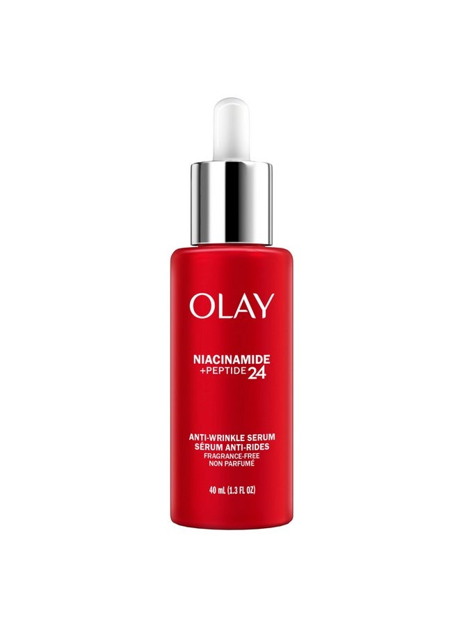 Olay Niacinamide + Peptide 24 Antiwrinkle Serum Fragrancefree 1.3Oz Fl  - Image 1