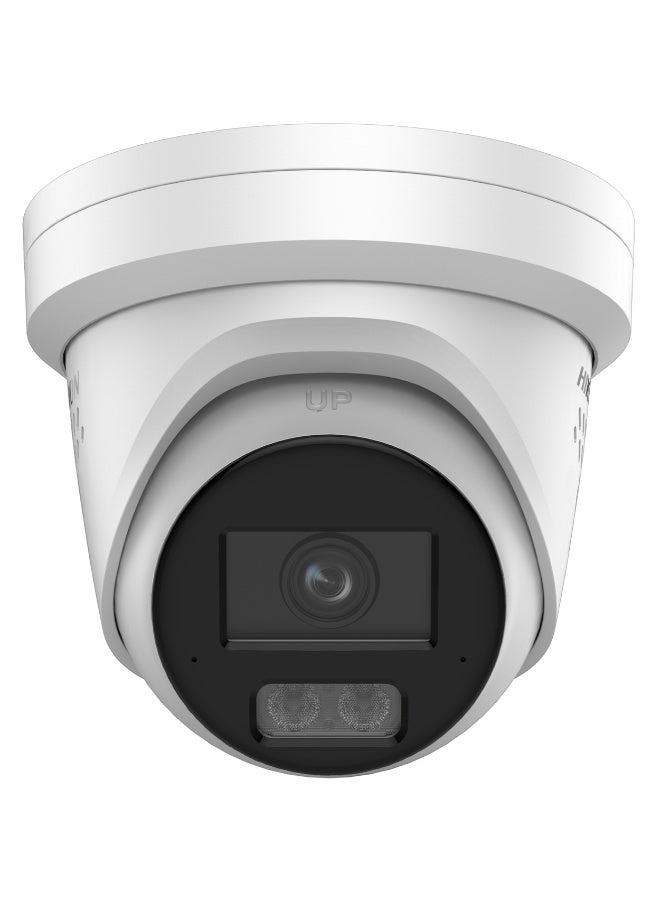 هيك فيجن DS-2CD2347G3-LIS2UY/SRB 4MP ColorVu Fixed Turret IP Camera, 2.8mm Lens, 1/1.8" CMOS, F1.0, 130dB WDR, Smart Hybrid Light 30m, IR, AcuSense AI Human & Vehicle Detection, Active Strobe & Audible Alarm, Two-Way Audio, Built-in Mic, PoE, IP67, NEMA 4X - Image 1