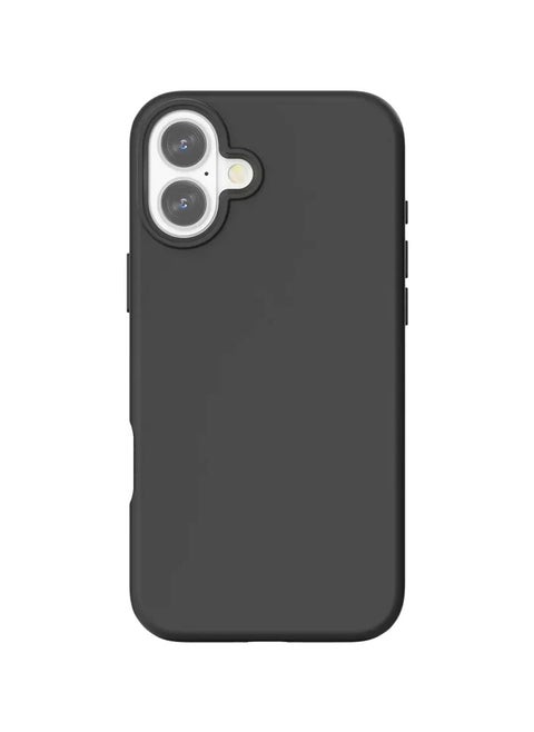 جراب سيليكون لجهاز iPhone 16، جراب سيليكون واقي لهاتف Apple iPhone 16 مقاس 6.1 بوصة، أسود