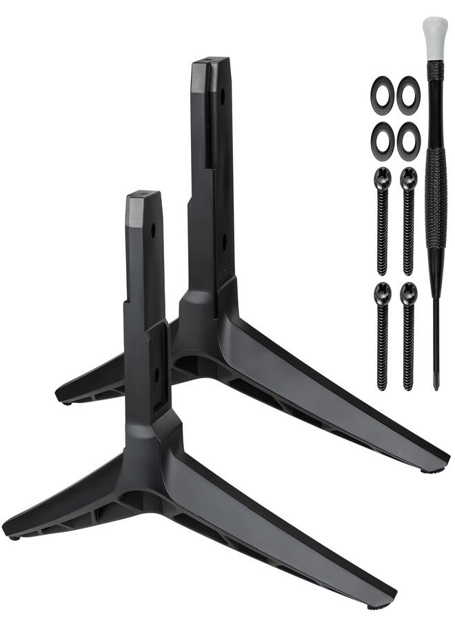 Wcone Set of 2 Sturdy TV Stand Legs – Anti-Wobble Design for Vizio 50" Class TVs – Compatible with D50X-G9/V505-G9/V505-H9/M506X-H9, Easy VESA Tabletop Mount, Includes All Screws (Black) - Image 1
