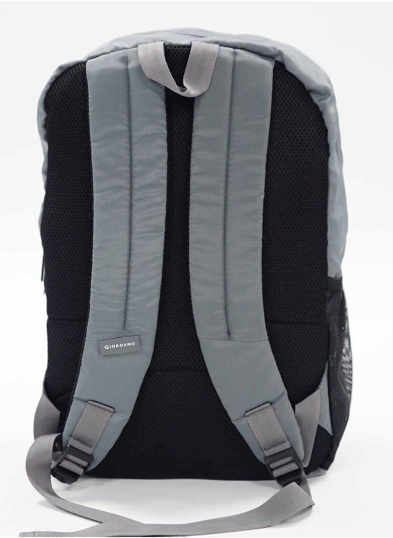 GIORDANO Giordano Commuter Backpack Black Grey 19-Inches, Sporty Everyday Adventure Stylish Backpack Lightweight Durable Bag for Men Women Outdoor Gym  - Image 2