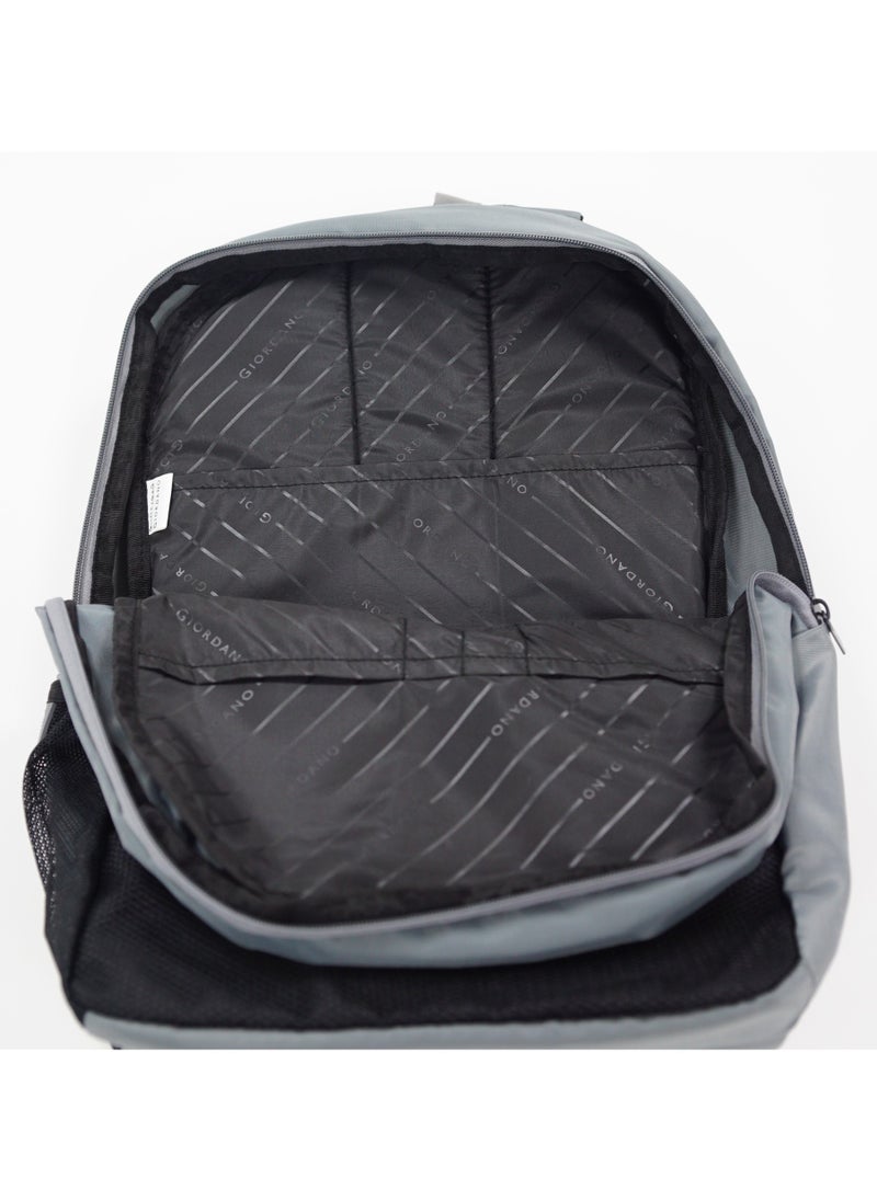 GIORDANO Giordano Commuter Backpack Black Grey 19-Inches, Sporty Everyday Adventure Stylish Backpack Lightweight Durable Bag for Men Women Outdoor Gym  - Image 4