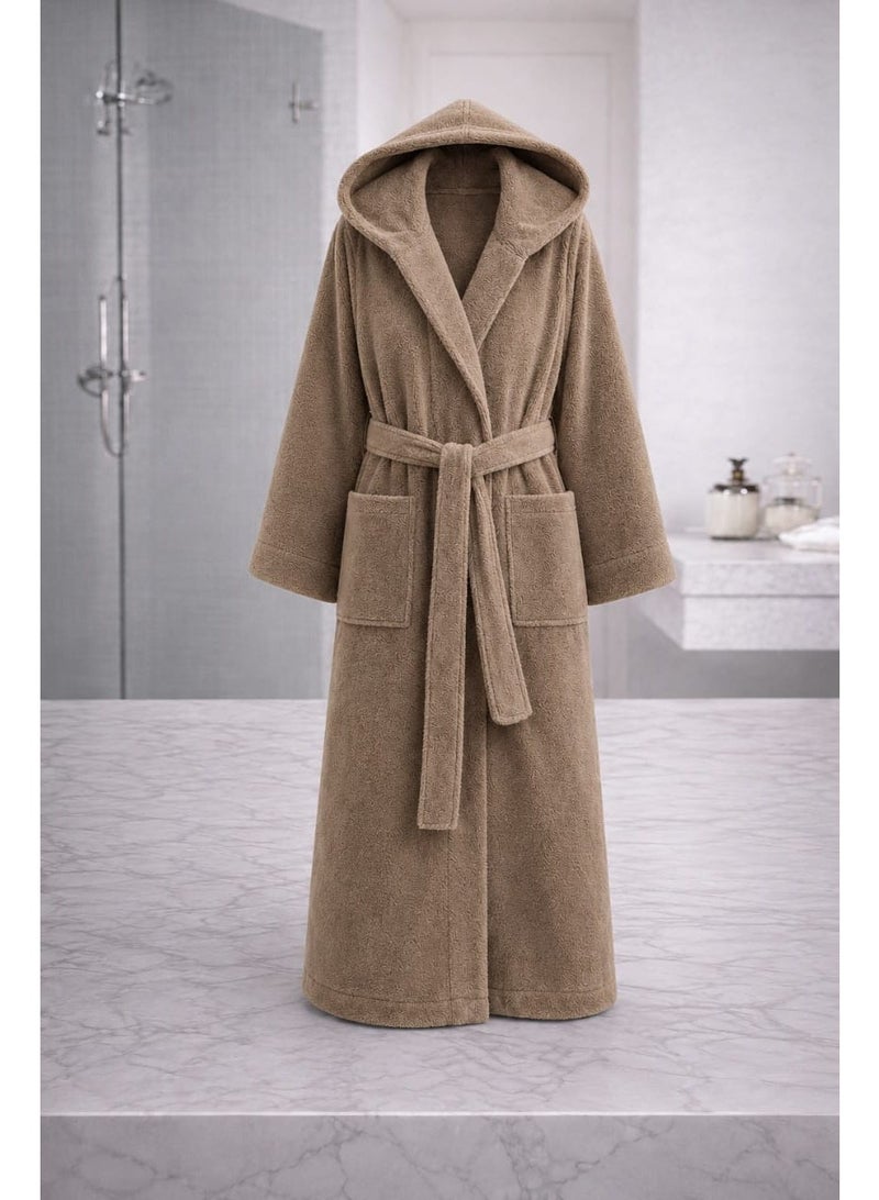 TM HOME Limited Time Offer from TM HOME – Buy One Luxury Hotel Bathrobe Hoddies100% Natural Cotton & Get One Free Towel (50×100 cm) – Elegant Café Color – Soft, Absorbent & Premium Quality - Image 1