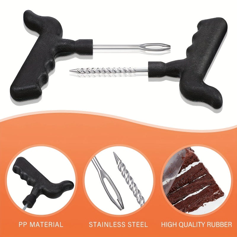 Universal Tubeless Tire Repair Kit with Plug Tool for Car Truck RV Trailer - Image 4