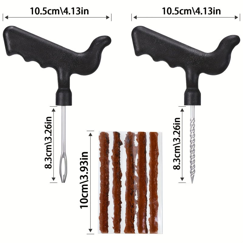 Universal Tubeless Tire Repair Kit with Plug Tool for Car Truck RV Trailer - Image 3