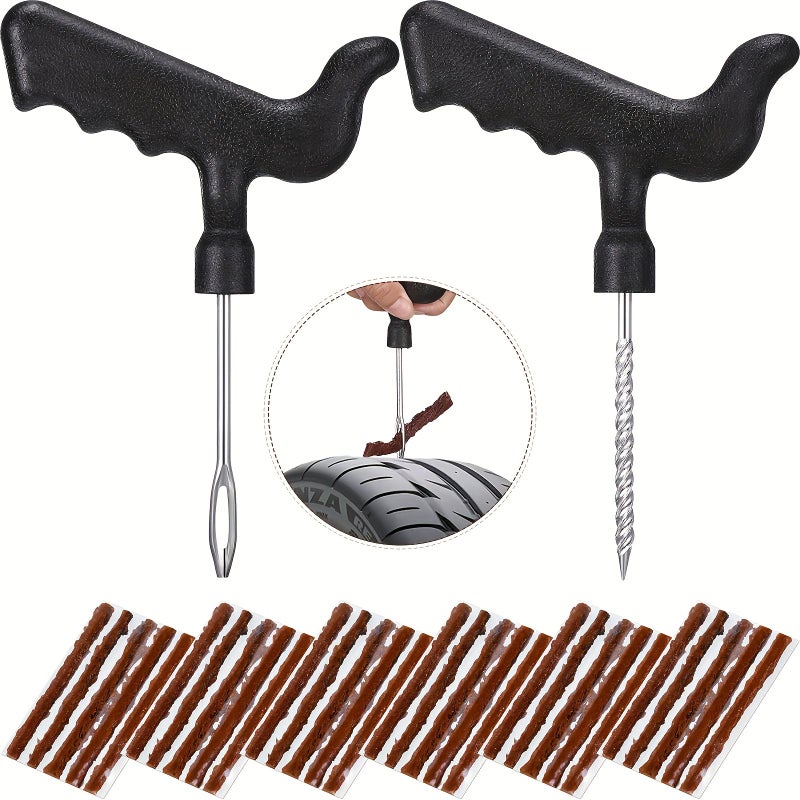 Universal Tubeless Tire Repair Kit with Plug Tool for Car Truck RV Trailer - Image 5