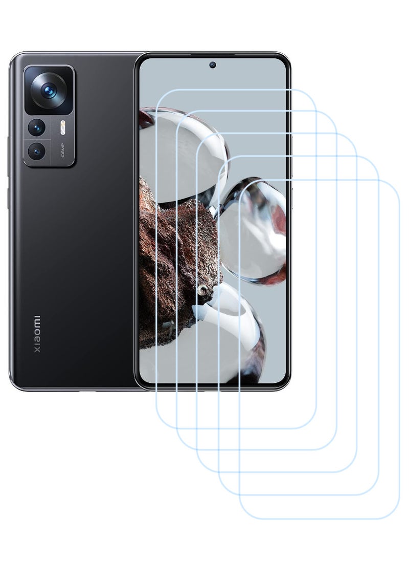 ACLIX 5 Pieces Antistatic ESD Dustproof Premium Quality High Definition Clear Tempered Glass Screen Protector Designed For Xiaomi 12T - Image 1